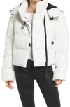 Allsaints Allais Cropped Puffer Jacket In Optic White