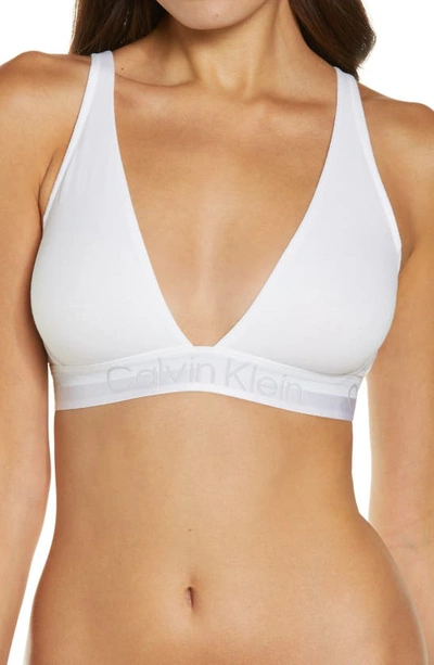 Calvin Klein Triangle Bralette In Classic White ModeSens GB