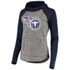 G-III 4HER BY CARL BANKS G-III 4HER BY CARL BANKS HEATHERED GRAY/NAVY TENNESSEE TITANS CHAMPIONSHIP RING PULLOVER HOODIE