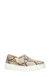 Bella Vita Maribel Womens Pewrforman Man Made Slip-on Sneakers In Taupe Snake Print