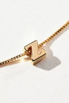 Anthropologie 14k Gold Mini Monogram Necklace