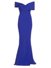 Chiara Boni La Petite Robe Stretch Jersey Fishtail Gown In Sapphire