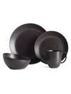 Nambe Orbit Dinnerware 4 Piece Place Setting In Black