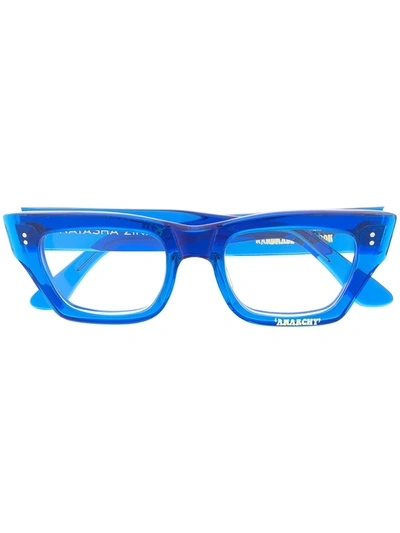 Natasha Zinko This Is Revolution Square-frame Sunglasses In Blue