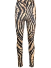 Roberto Cavalli Freedom Print Leggings In Black