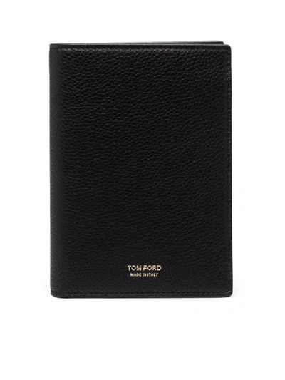 Tom Ford Embossed-logo Wallet In Black