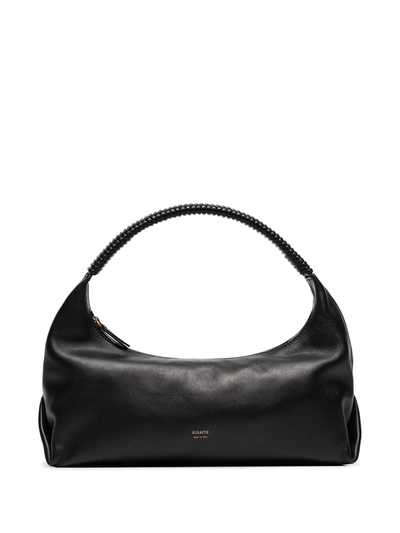 Khaite Black Remi Hobo Leather Shoulder Bag