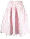 Cecilie Bahnsen Diamond-quilted Joy Skirt In Pink
