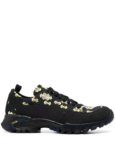 Cecilie Bahnsen Max Patterned Jacquard Trainers In Black