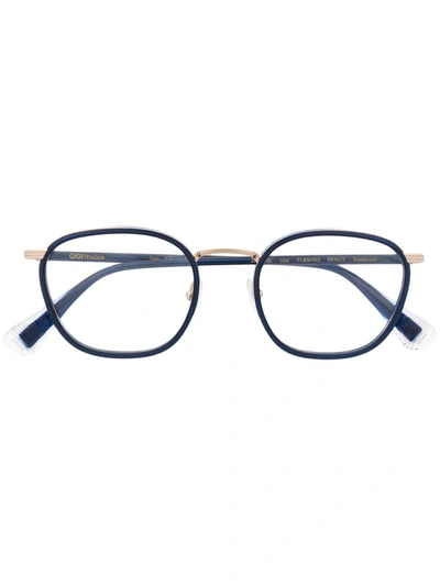Gigi Studios Round-frame Glasses In Blue