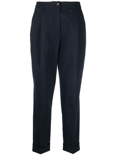 P.a.r.o.s.h High-waisted Tailored Trousers In Blue