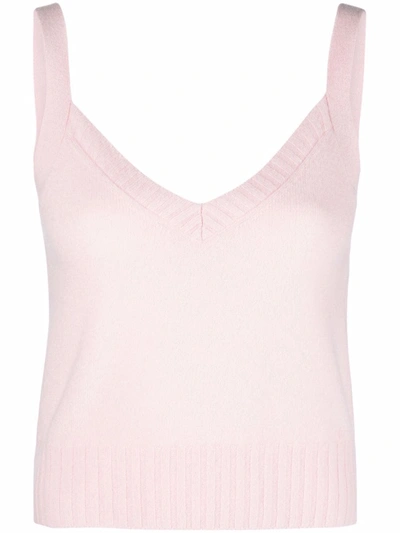 P.a.r.o.s.h Cashmere Knit Tank Top In Pink