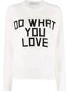 GOLDEN GOOSE DELILAH SLOGAN-INTARSIA JUMPER