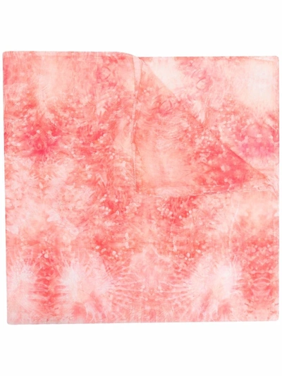 Alexander Mcqueen Abstract-print Two-tone Scarf In Pink