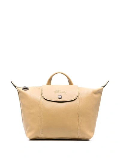 Longchamp Le Pliage Cuir 双肩包 In Gelb