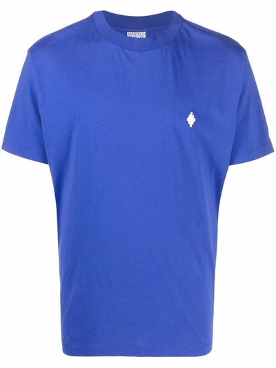 Marcelo Burlon County Of Milan Cross-motif Cotton T-shirt In Blue