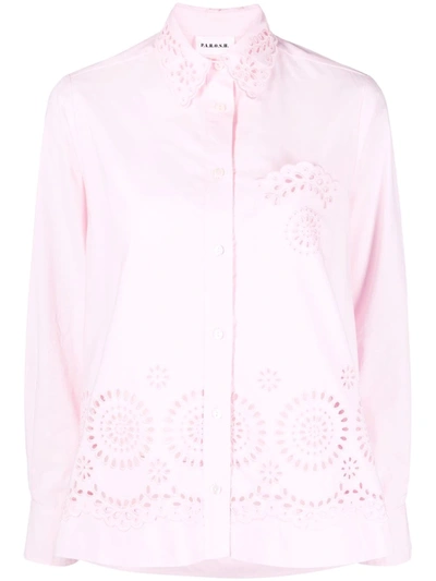 P.a.r.o.s.h Broderie-anglaise Button-up Shirt In Rosa