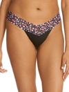 Hanky Panky Supima Cotton Low Rise Thong With Lace Trim In Hearts