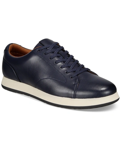 Alfani Men's Dalton Textured Faux-leather Lace-up Sneakers, Created For Macy's In Black