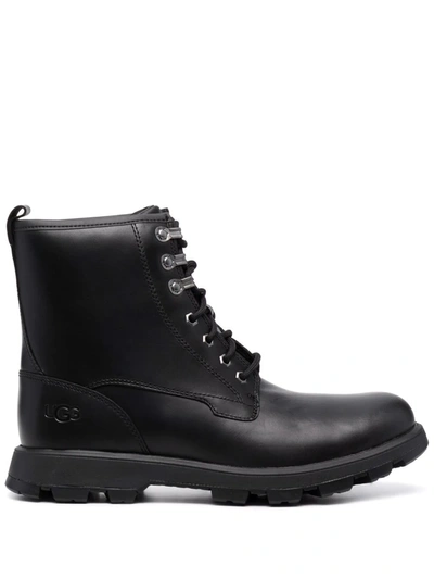 Ugg Lace-up Ankle Boots In Black