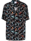 Marcelo Burlon County Of Milan Marcelo Burlon Hawaii Shirt In Black