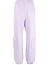 Mm6 Maison Margiela Pantalone Mm6 Lilac Cotton Cargo Sweatpant In Purple