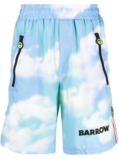 Barrow Logo印花彩虹饰带短裤 In Multicolor