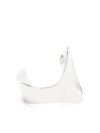 Maison Margiela Asymmetric Cuff-bracelet In Silver