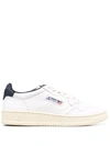 Autry Medalist Low White Sneakers With Contrasting Heel Tab In Leather Man In White