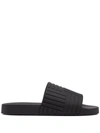 BOTTEGA VENETA STRIPED-STRAP SLIDES