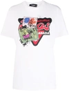 Dsquared2 Graphic Print Crew-neck T-shirt In Weiss