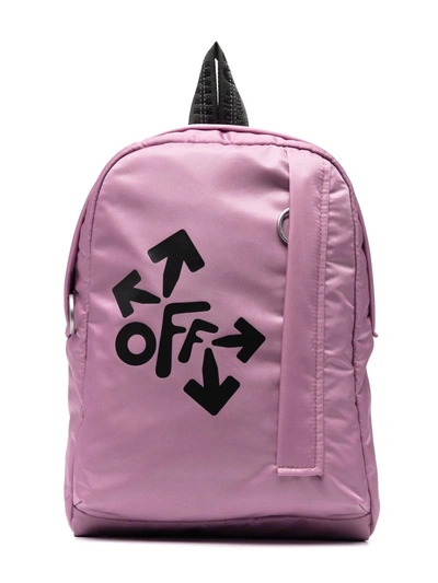 Off-white Mini Logo-print Rounded Backpack In Pink
