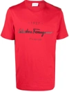 Ferragamo 1927 Logo-print Short-sleeve T-shirt In Rot