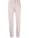Forte Forte High-waisted Slim Cut Trousers In Rosa
