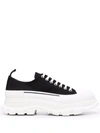 Alexander Mcqueen Canvas Tread Slick Sneaker In Schwarz