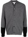 Comme Des Garçons Shirt Fine-knit Button-up Cardigan In Grau