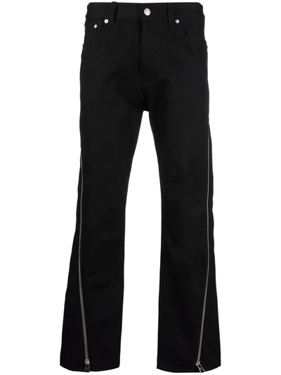 Alexander Mcqueen Mid-rise Straight-leg Trousers In Black