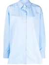 Loulou Studio Espanto Oversized Poplin Shirt - Bci Cotton In Blue