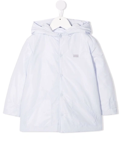 Patachou Kids' Logo Patch Raincoat In Blue
