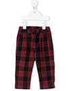 PATACHOU CHECKED FLANNEL TROUSERS