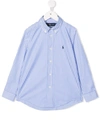 Polo Ralph Lauren Embroidered-pony Shirt In Blue