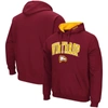 COLOSSEUM COLOSSEUM RED WINTHROP EAGLES ARCH AND LOGO PULLOVER HOODIE