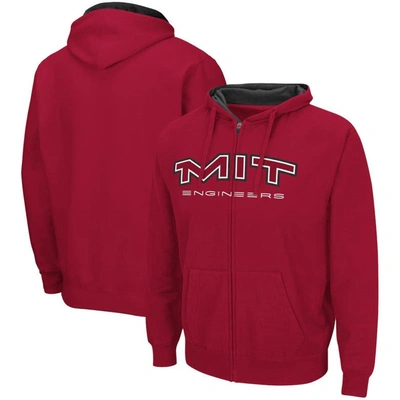 Colosseum Men's  Cardinal Mit Engineers Arch & Logo 3.0 Full-zip Hoodie