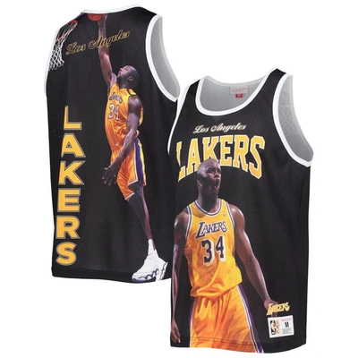 Mitchell & Ness Men's Shaquille O'neal Black Los Angeles Lakers Hardwood Classics Player Tank Top
