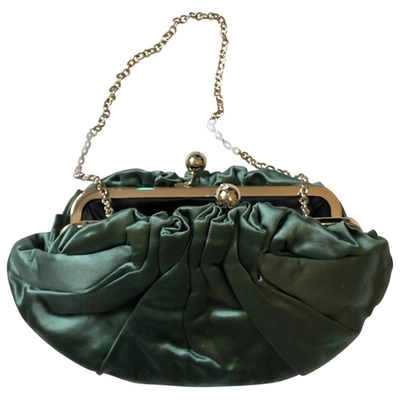 Pre-owned Alberta Ferretti Silk Handbag In Green