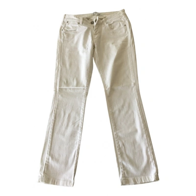 Pre-owned Karl Lagerfeld Straight Jeans In White