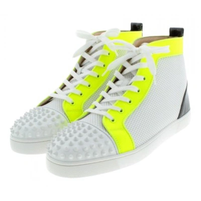 Pre-owned Christian Louboutin High Trainers In White