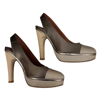 Pre-owned Lanvin Leather Sandals In Brown