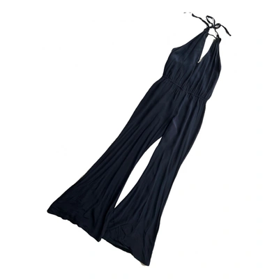 Pre-owned Stone Cold Fox Silk Jumpsuit In Navy