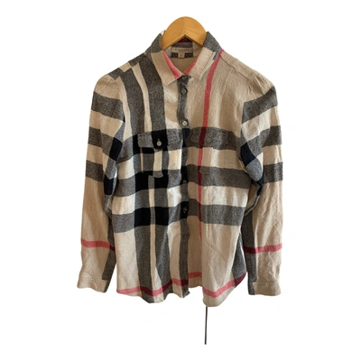 Pre-owned Burberry Wool Shirt In Beige